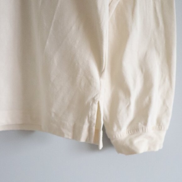 BTS Women White Small/Med Stretch Melting Butter Pyjama Long Sleeve Polo Top - Picture 9 of 12